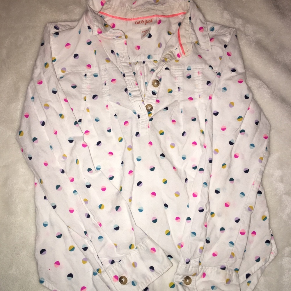 Girls White Flannel